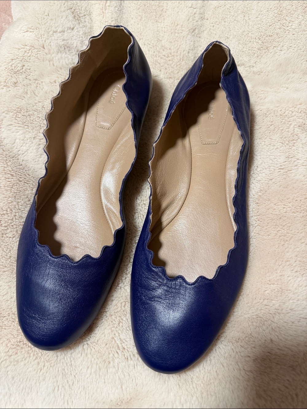 Chloe scalloped Lauren ballerina flats/ shoes